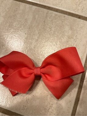Classic Red Grosgrain Hair Bow for Kids